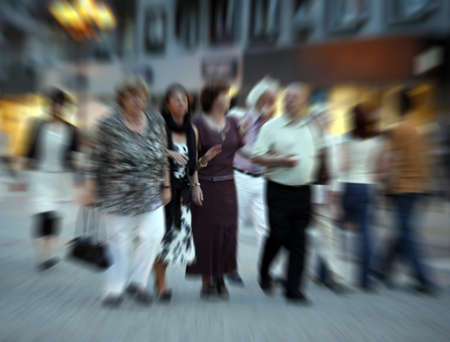 People blurred