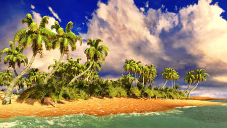 Tropical paradise beachの写真素材