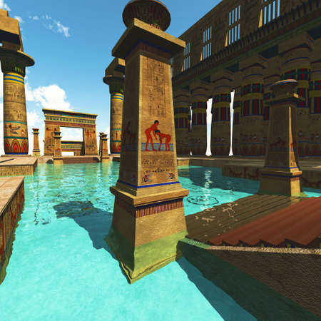 Egyptian templeの写真素材