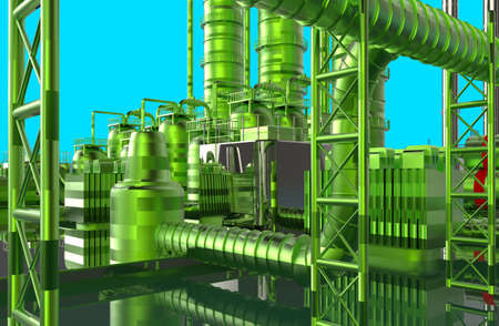 Modern refineryの写真素材