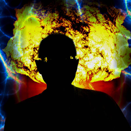 Nuclear scientist at work in labの写真素材