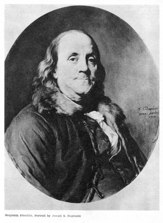 Benjamin Franklin on portrait from 1778のeditorial素材