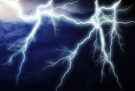 Lightning showdown  in the night