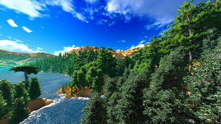 Siberian taigaの写真素材