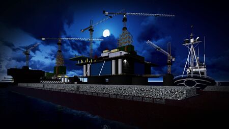 Oil rig  platformの写真素材