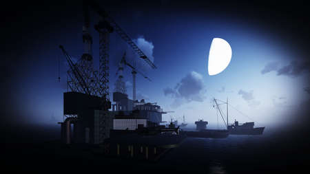 Oil rig  platformの写真素材