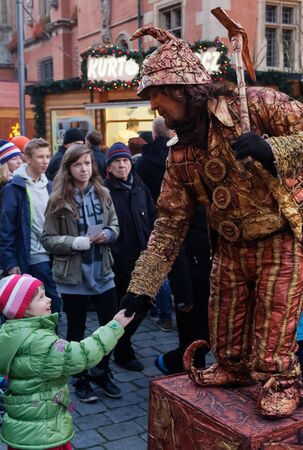Market Square in Wroclaw, Poland on new year's eveのeditorial素材