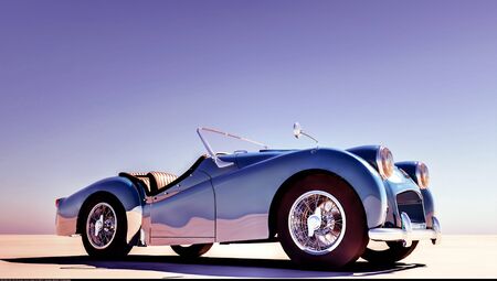 Triumph TR car standing on ground