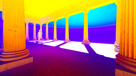 Themis - lady of justice. Conceptual illustrationの写真素材