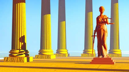 Lady of Justice.  Conceptual illustrationの写真素材