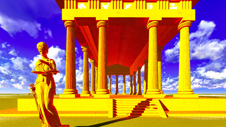 Themis - lady of justice. Conceptual illustrationの写真素材