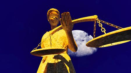 Lady Justice Sculpture of woman with sword and scale