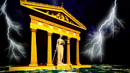 Themis - lady of justice. Conceptual illustrationの写真素材
