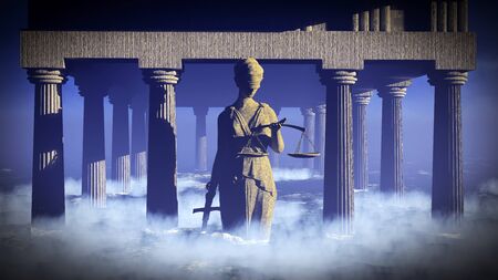 Themis - lady of justice. Conceptual illustrationの写真素材