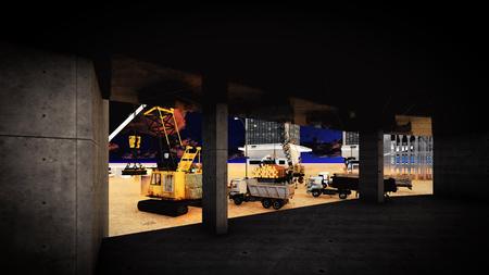 New buildings being put up at the construction siteの写真素材