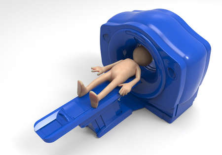 computer tomographic scanner against white backgroundの写真素材