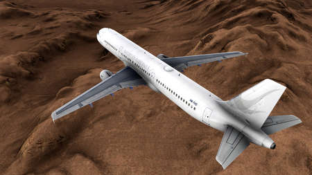 Generic jet airliner in a beautiful cloudy sky