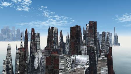 Armageddon in New York 3d renderの写真素材