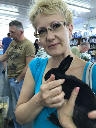 WROCLAW, POLAND-August 2017: Overview of animal trading at the market , August 2017, WROCLAW, POLANDのeditorial素材