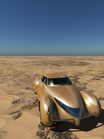 Generic and futuristic model of carの写真素材