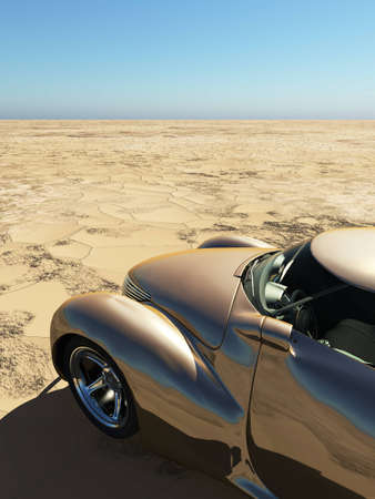 Generic and futuristic model of car 3d renderingの写真素材