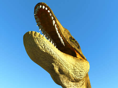 Velociraptor the dinosaur 3d renderingの写真素材