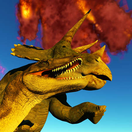 Dinosaur doomsday 3d renderingの写真素材