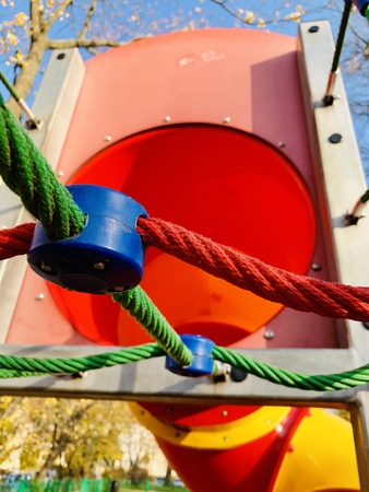 Children playground in European City.の写真素材
