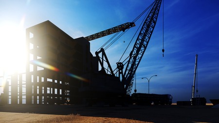 construction site on a desertの写真素材