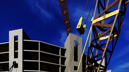construction site on a desert