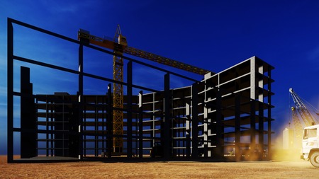 construction site on a desertの写真素材