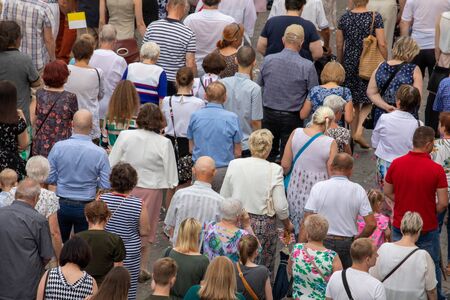 Wroclaw, POLAND - JUNE 20, 2019: Religious procession at Corpus Christi Day in Wroclaw, Poland