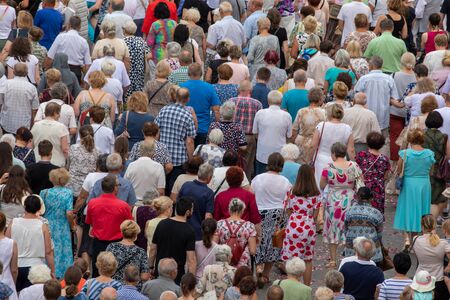 Wroclaw, POLAND - JUNE 20, 2019: Religious procession at Corpus Christi Day in Wroclaw, Polandのeditorial素材