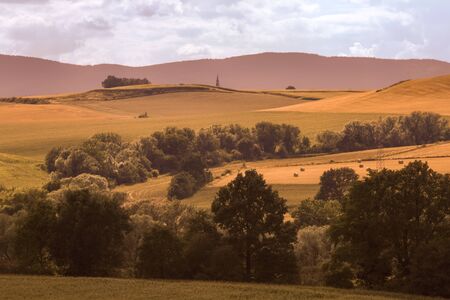 Beautiful landscape in Southern Poland near Klodzkoの写真素材