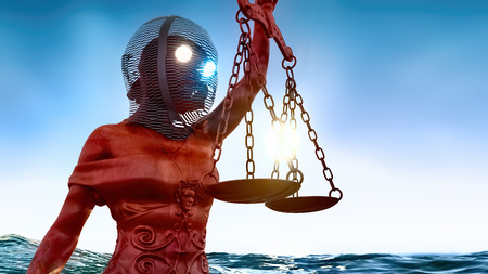 Corruption of Justice Sytem - 3d renderingの写真素材