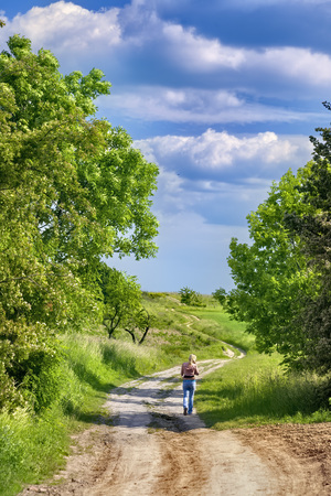 Beautiful landscape in Southern Poland near Walbrzychの写真素材