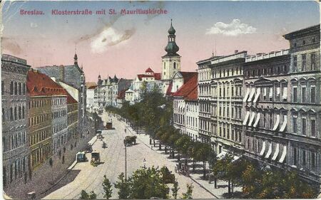Breslau Wroclaw postcard from between 1920s and 30sのeditorial素材