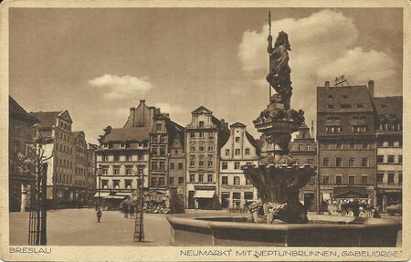 Breslau Wroclaw postcard from between 1920s and 30sのeditorial素材