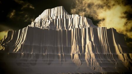 Whie canyon in the sunny day 3d renderingの写真素材