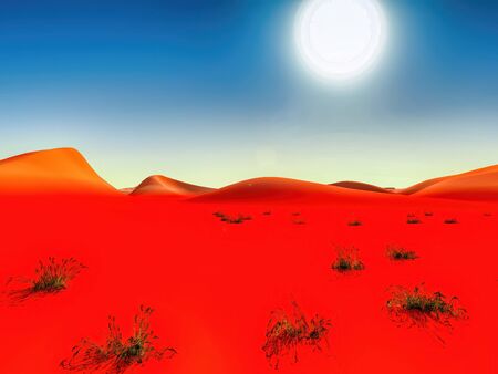 Beautiful natural background -African oasis 3d renderingの写真素材