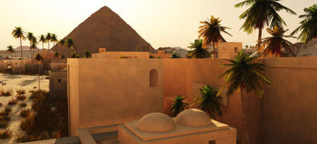 Beautiful natural background -African oasisの写真素材