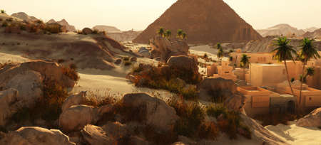 Beautiful natural background -African oasisの写真素材