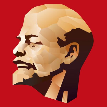 lenin mosaic vector illustrationのイラスト素材