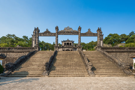 The entrance to the ancient city of Hanoi, Vietnam.の写真素材