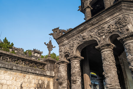 Architectural detail of ancient buildings in Xian, China.の写真素材
