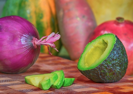 Some healthy foods - part of a nutritarian diet. の写真素材