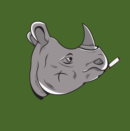 this is a rhino head design, which you can use for logos, mascots, or screen printing t-shirts, mugs, bags and othersのイラスト素材