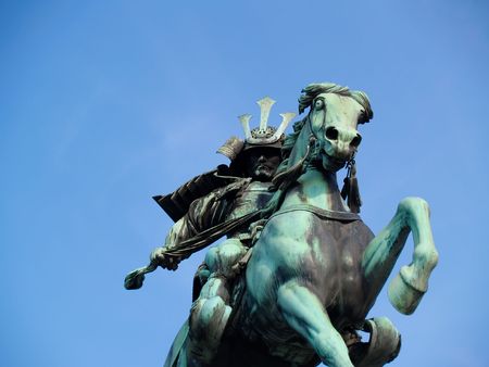 Samurai rider horse, masashige, Tokyo Japanの写真素材