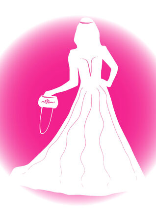 Silhouette brideのイラスト素材