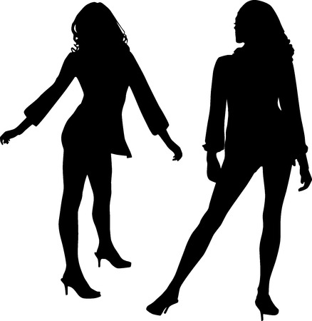 Silhouette womenのイラスト素材